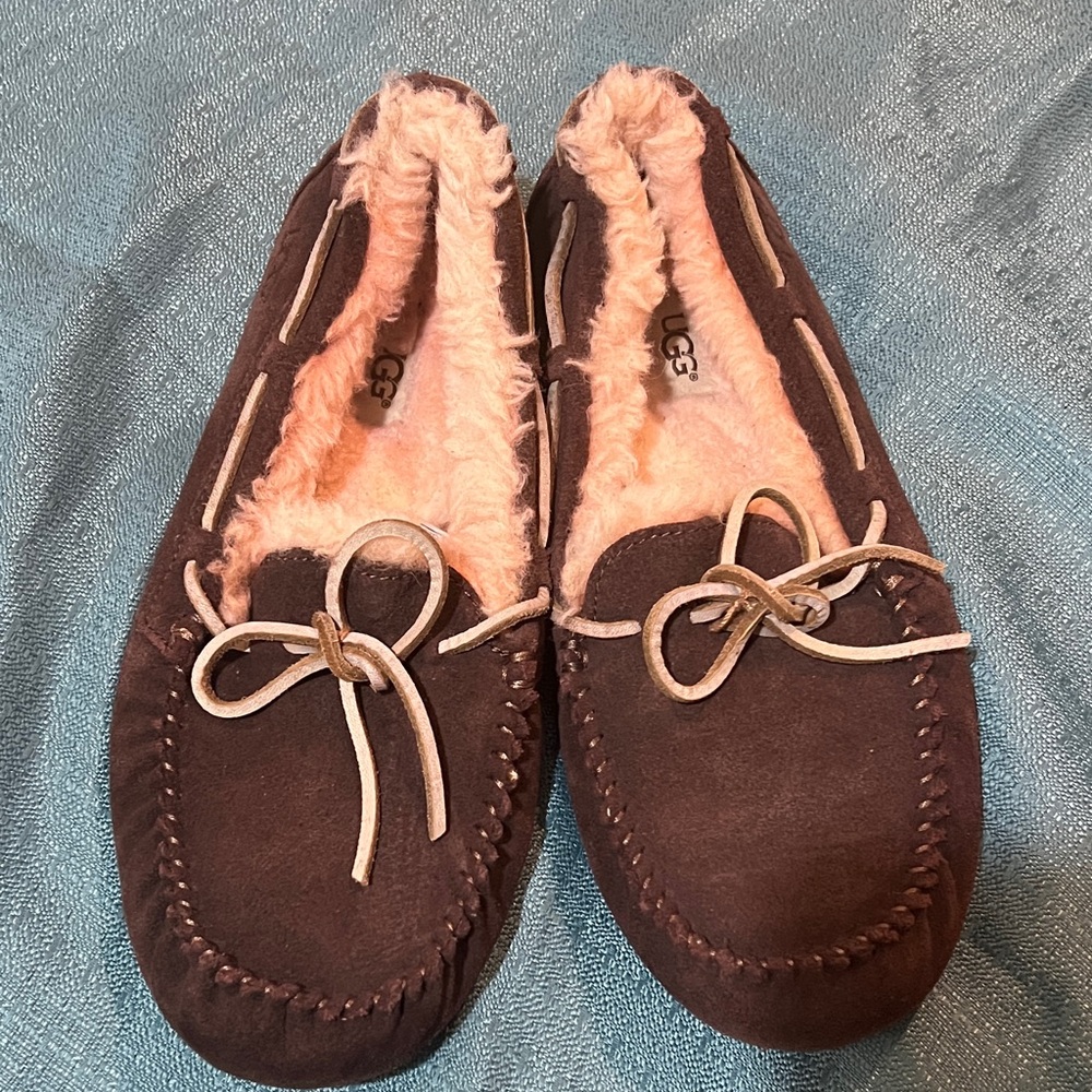 UGG Women's Chocolate Slippers with Cream Lining